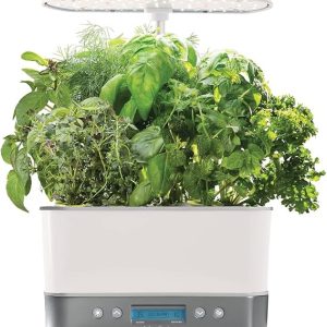 AeroGarden Harvest Elite Indoor Garden Hydroponic System with LED Grow Light and Seed Kit, Holds up to 6 Pods, White