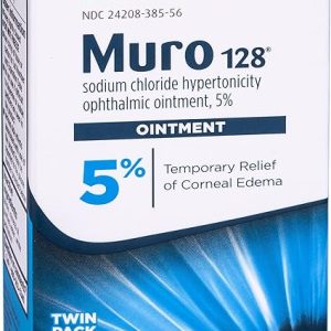Bausch + Lomb Muro 128 5% Sodium Chloride Hypertonicity Ophthalmic Ointment 2 x 0.125 Oz (7 g Total)