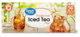 Great Value Decaffeinated Iced Tea, Tea Bags, 24 Count