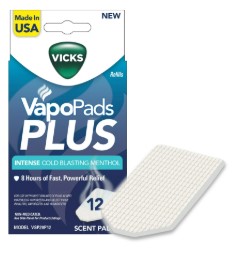 Vicks Vapo Pads Plus, Sinus or Allergy Relief, 12 Pack