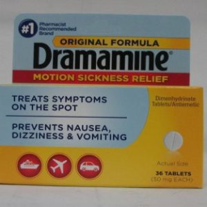 Dramamine Original Formula Fast Acting Motion Sickness Relief Tablets - 36 Ct