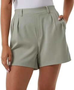 32 Degrees Cool Women's Pull On Pleated Short (US, Alpha, XX-Large, Regular, Regular, Laurel (Green))