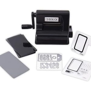 Portable Manual Die Cutting & Embossing Machine for Arts & Crafts, Scrapbooking & Cardmaking, 2.5” Opening, One Size, Tim Holtz Sidekick Starter Kit