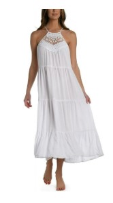 La Blanca womens Coastal Covers Halter Midi Dress, S